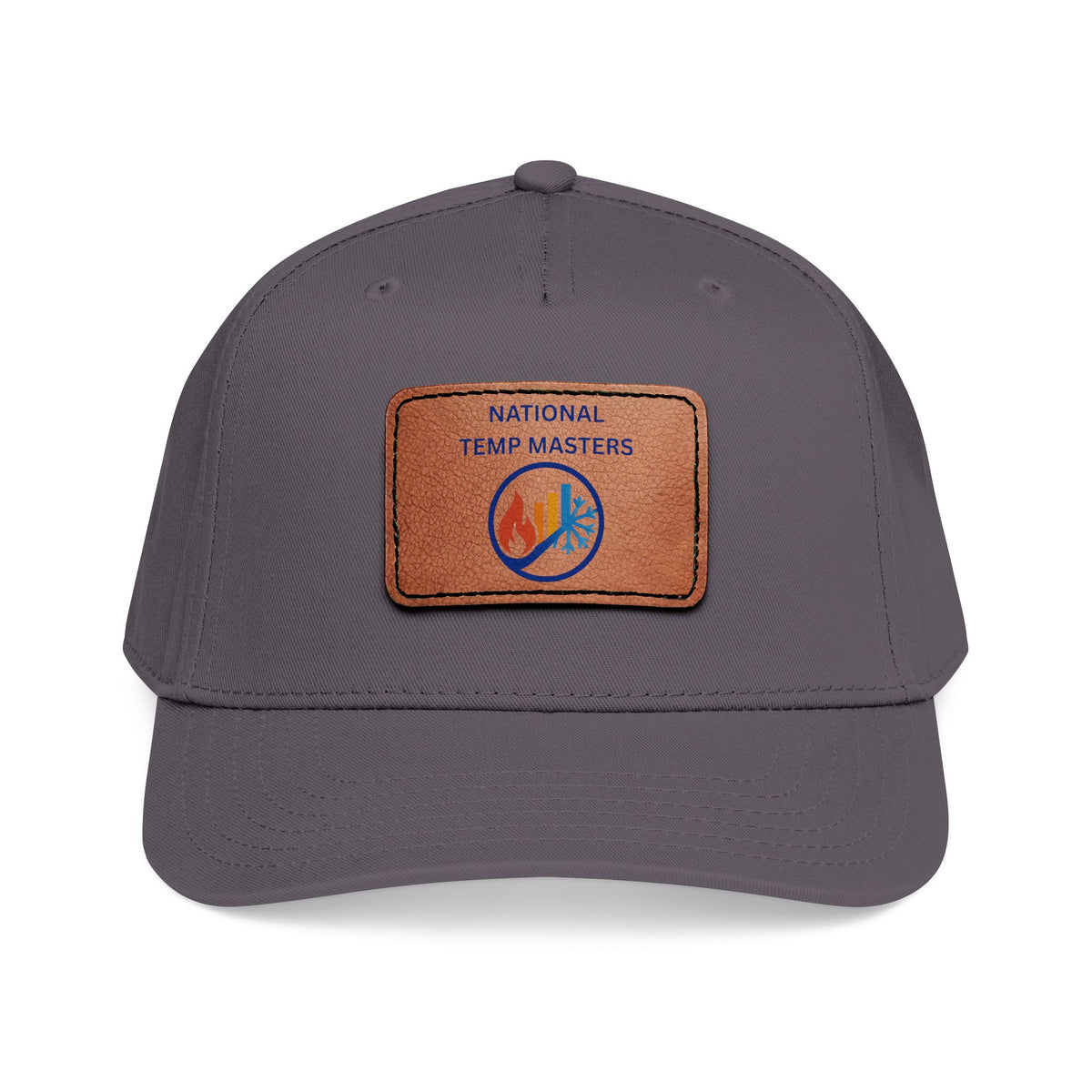 NTM Leather Patch Baseball Cap — "National Temp Masters" Retro Logo