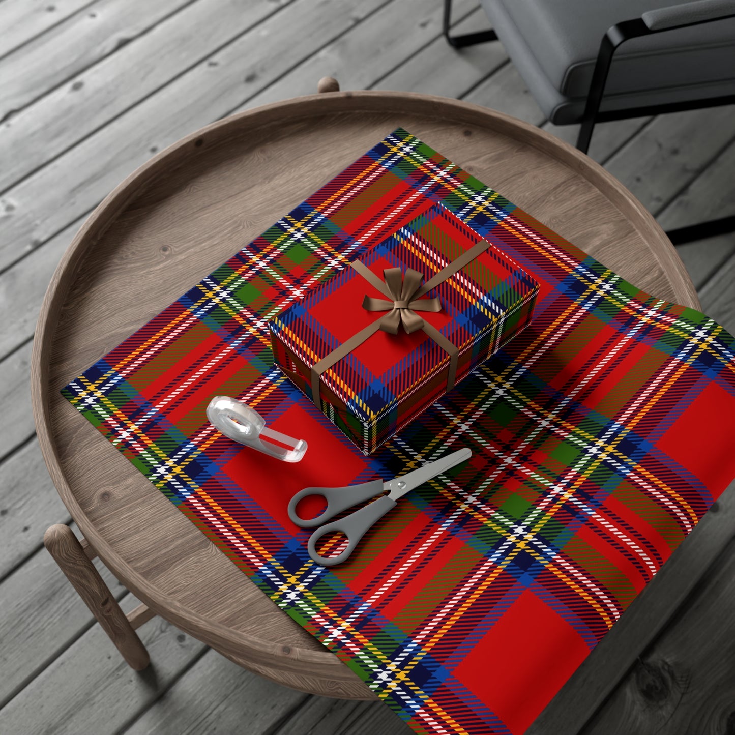 Red Plaid Gift Wrap Papers