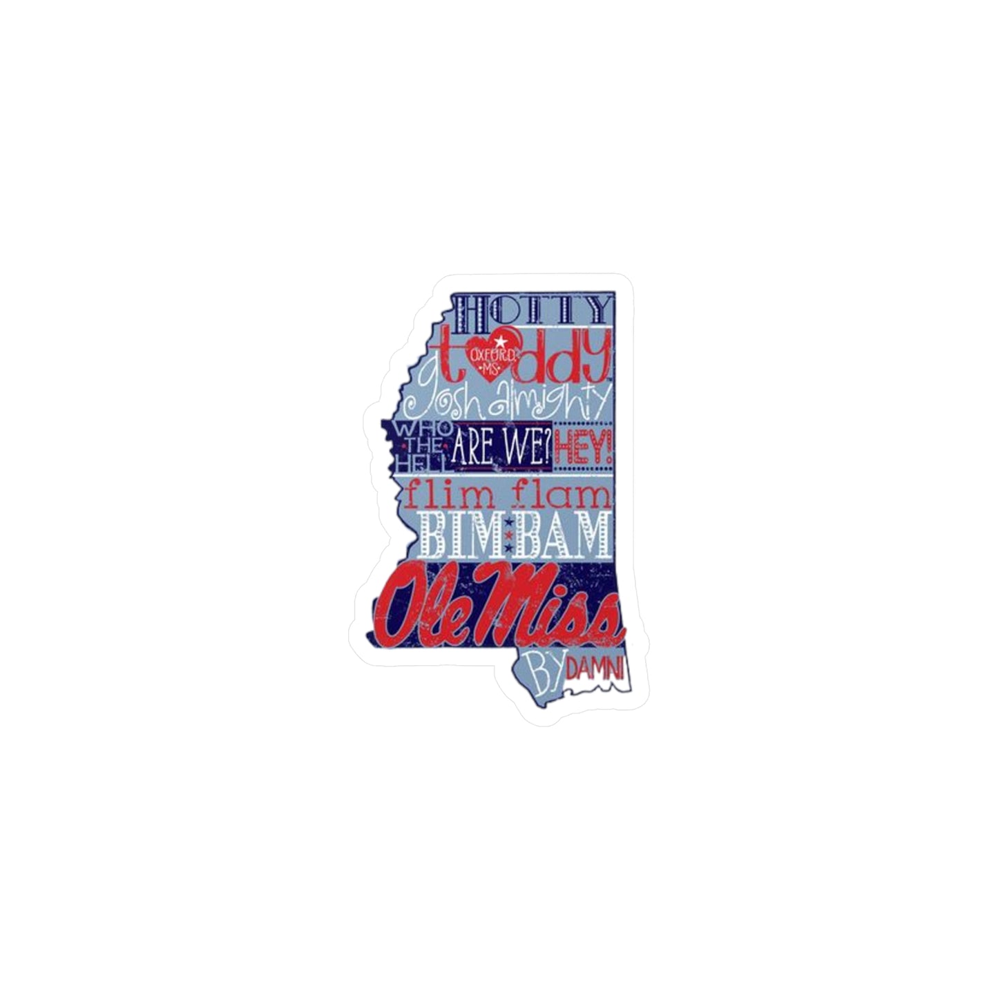 Ole Miss Kiss-Cut Vinyl Decals