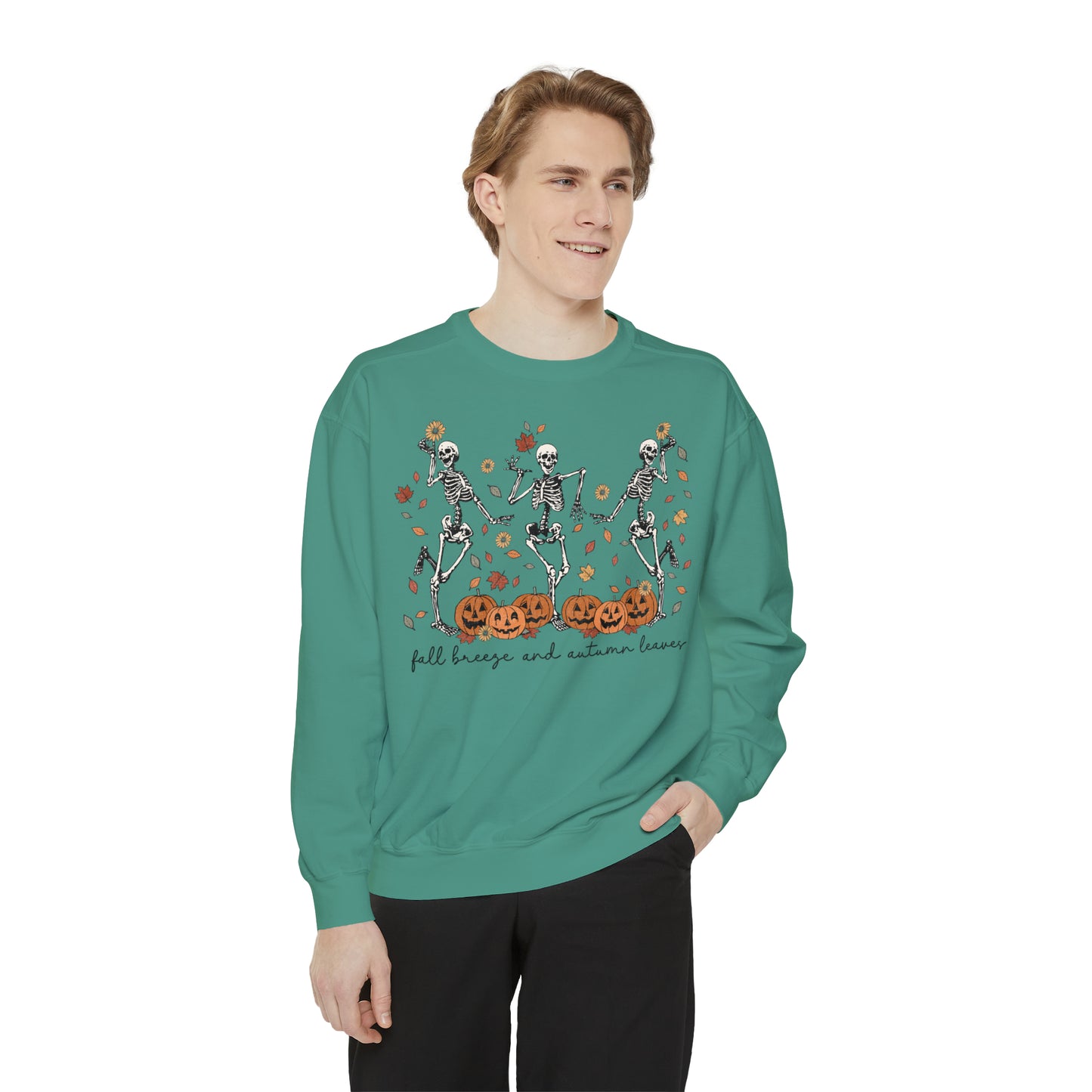 Dancing Skeleton Unisex Garment-Dyed Sweatshirt