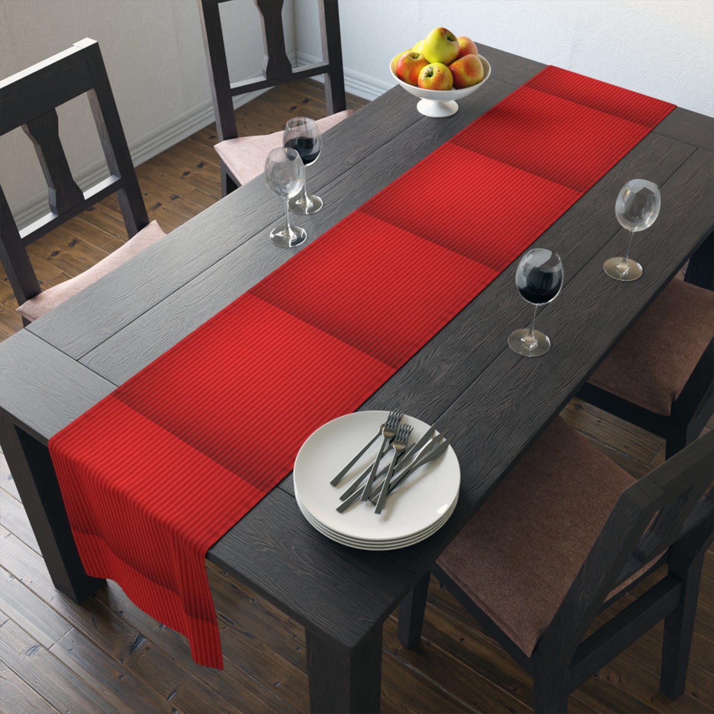 Red Stripe Table Runner (Cotton, Poly)