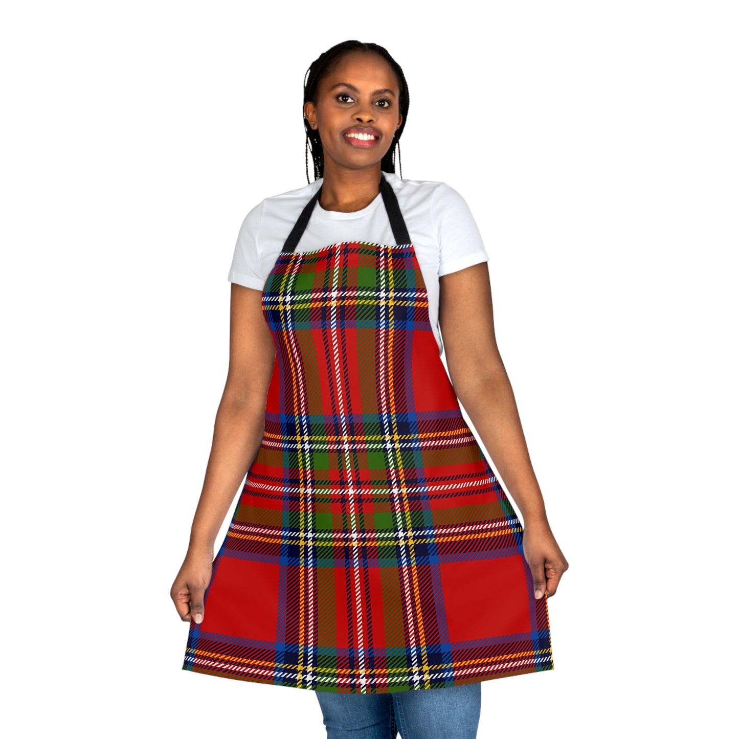 Red Plaid Apron (AOP)
