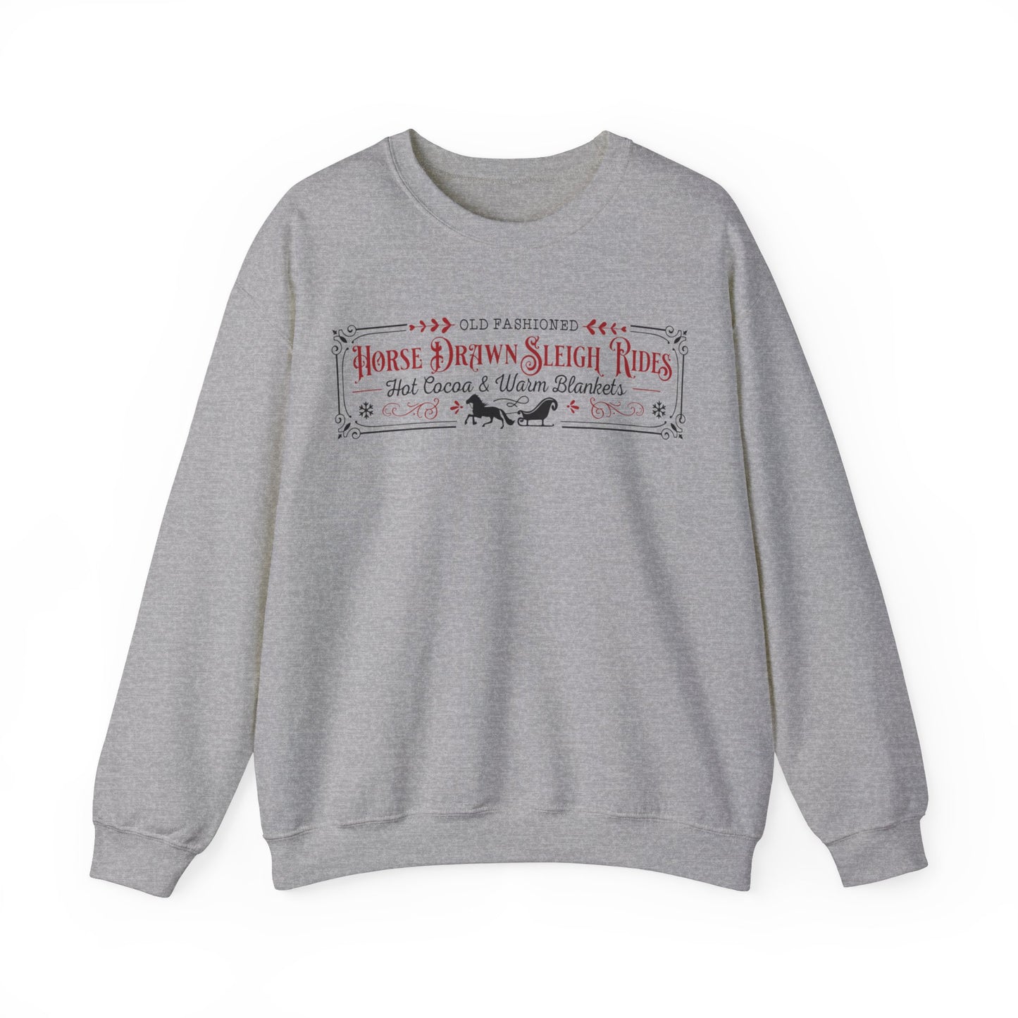Horse Drawn Sleigh Rides Unisex Heavy Blend™ Crewneck Sweatshirt