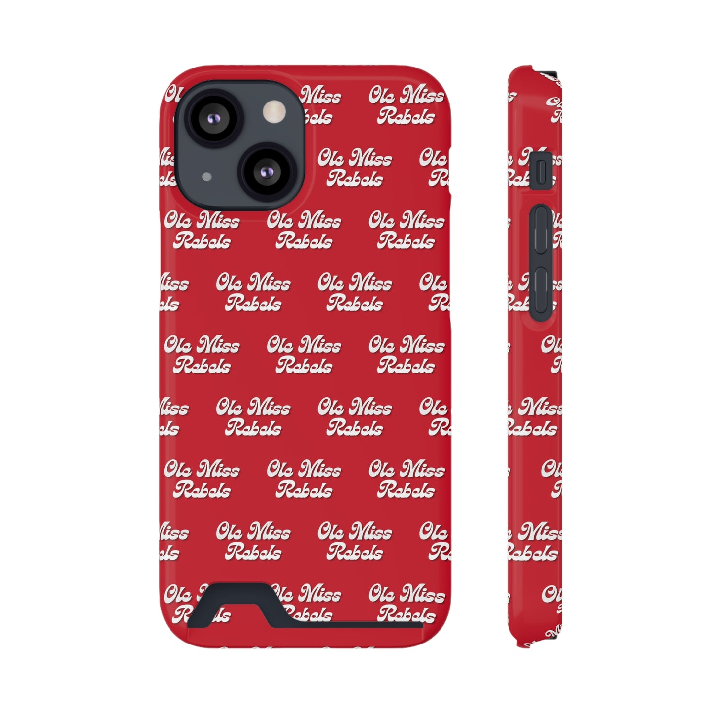 iPhone and Samsung Ole Miss Rebels (RED) Phone Case With Card Holder