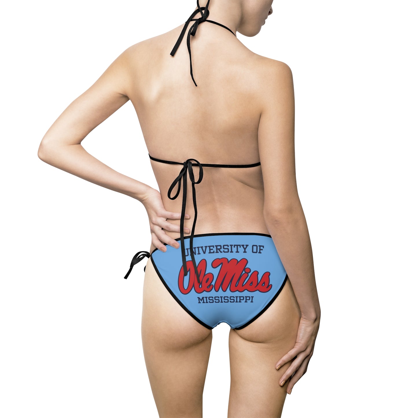 Hotty Toddy Ole Miss Women's Bikini Swimsuit (AOP) - Blue