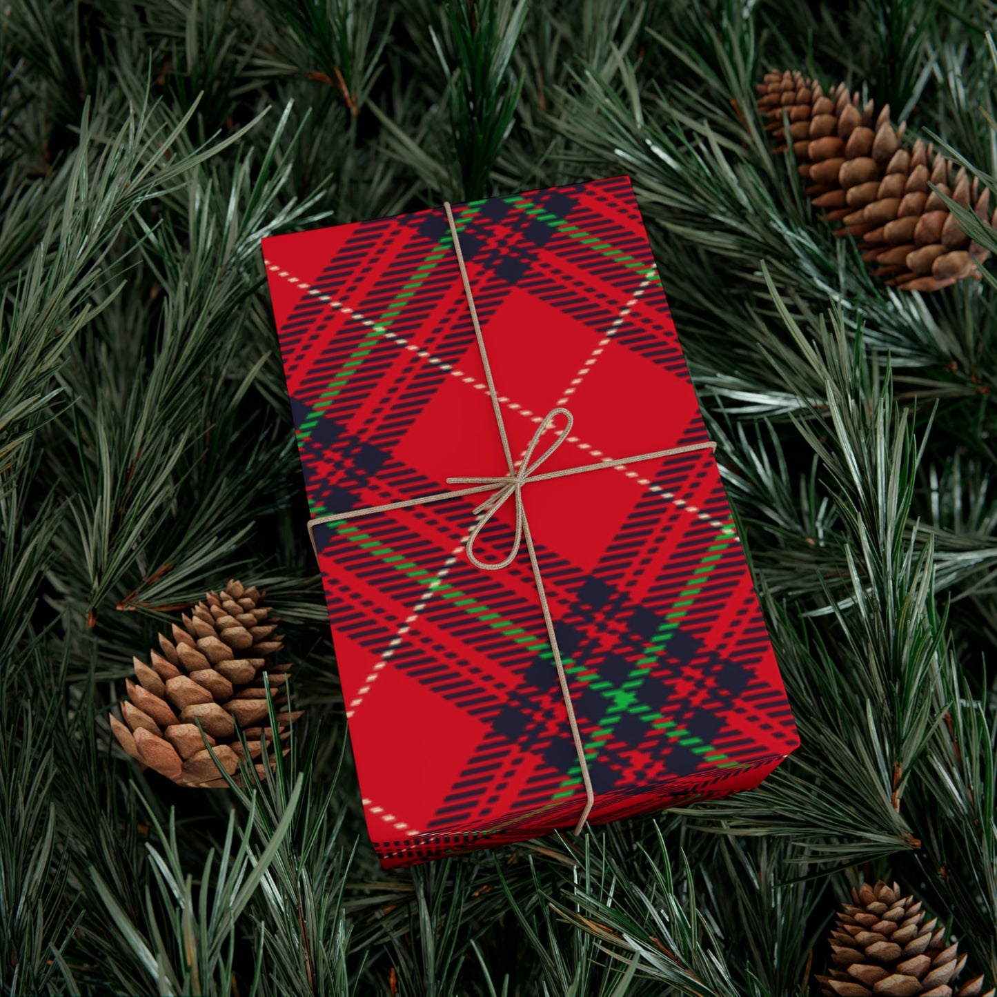 Red Plaid Gift Wrap Papers