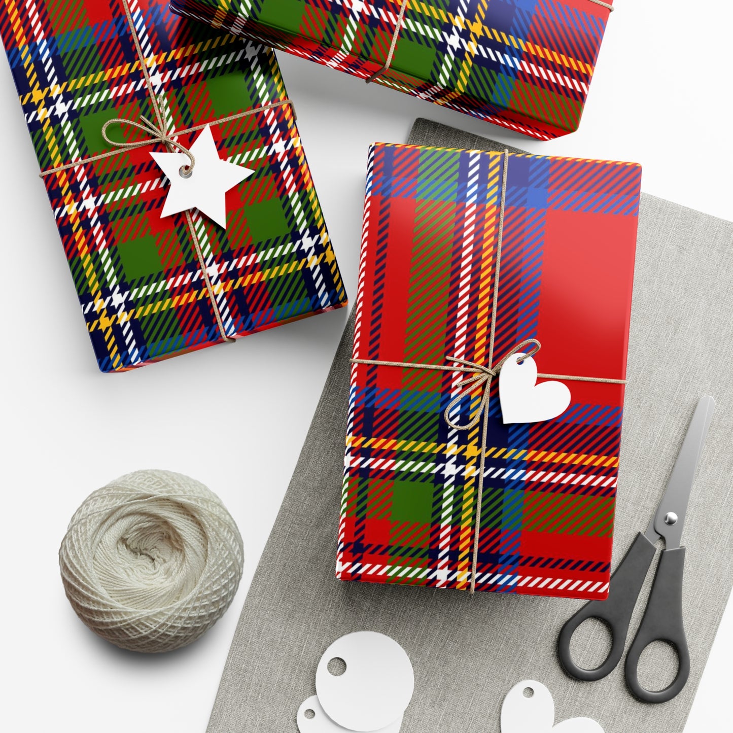 Red Plaid Gift Wrap Papers