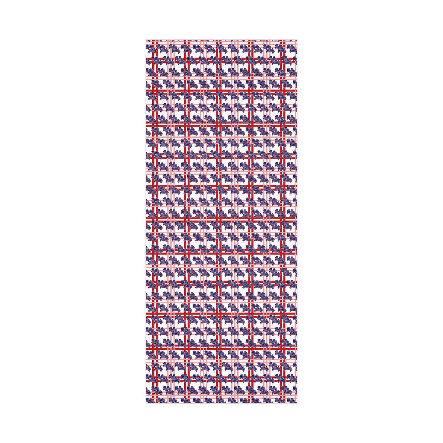 Hotty Toddy Red Pink Plaid Gift Wrap Papers