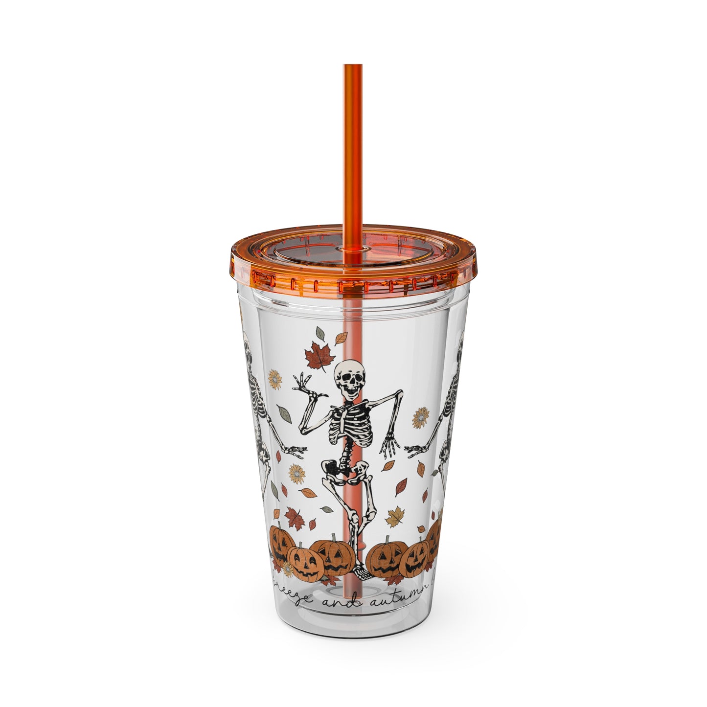Halloween Sunsplash Tumbler with Straw, 16oz