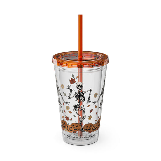 Halloween Sunsplash Tumbler with Straw, 16oz