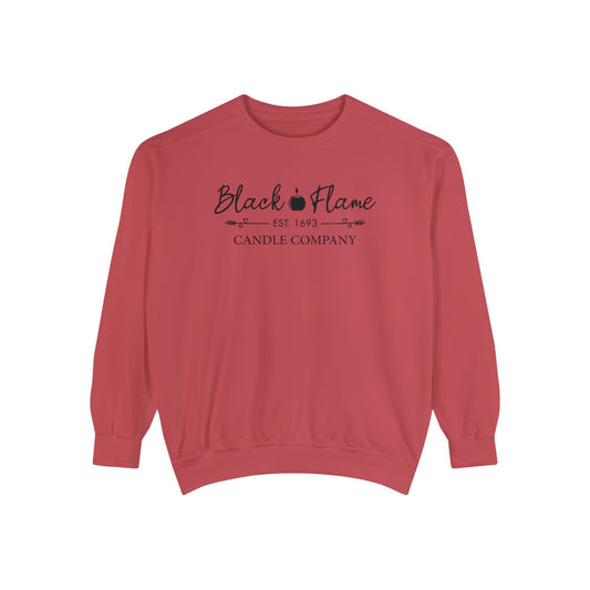 Black Flame Unisex Garment-Dyed Sweatshirt