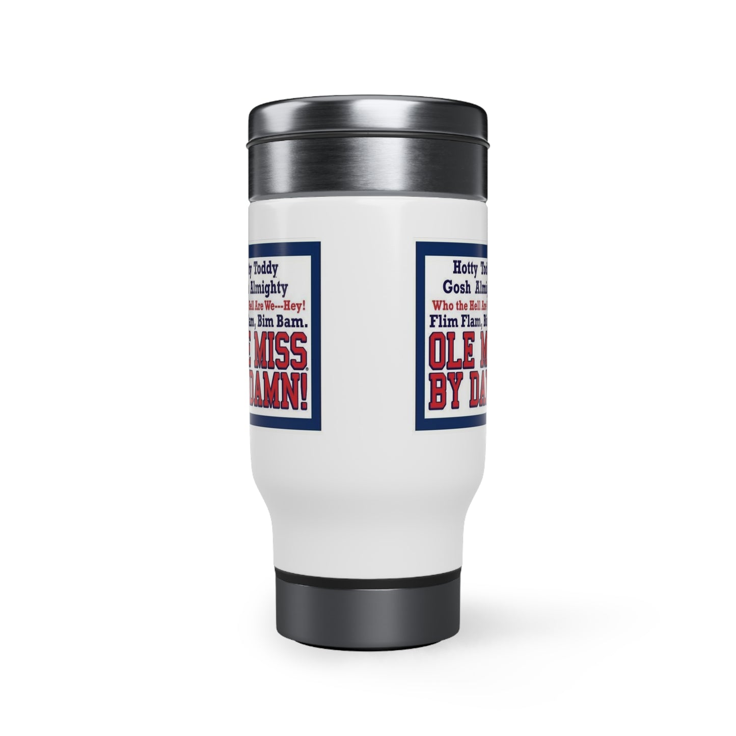 Hotty Toddy Stainless Steel Travel Mug with Handle, 14oz