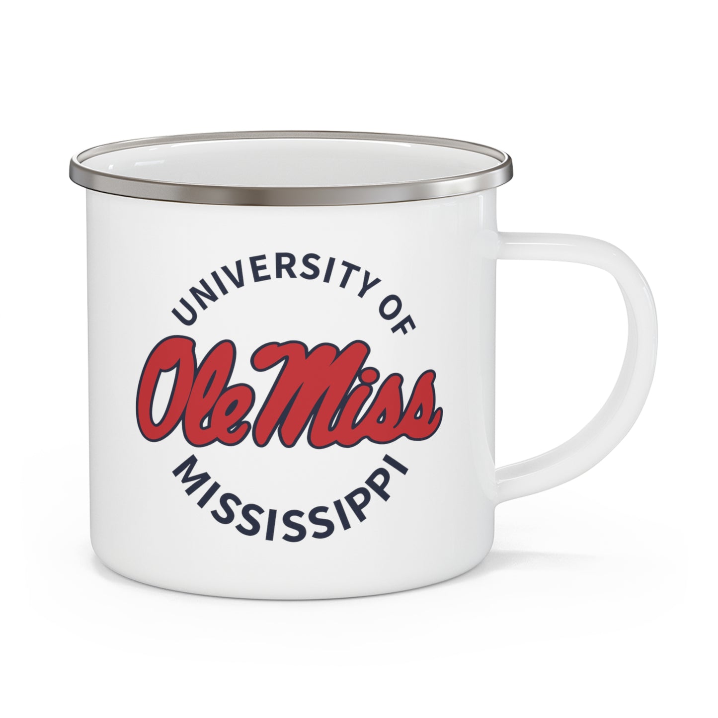 University of Mississippi Enamel Camping Mug