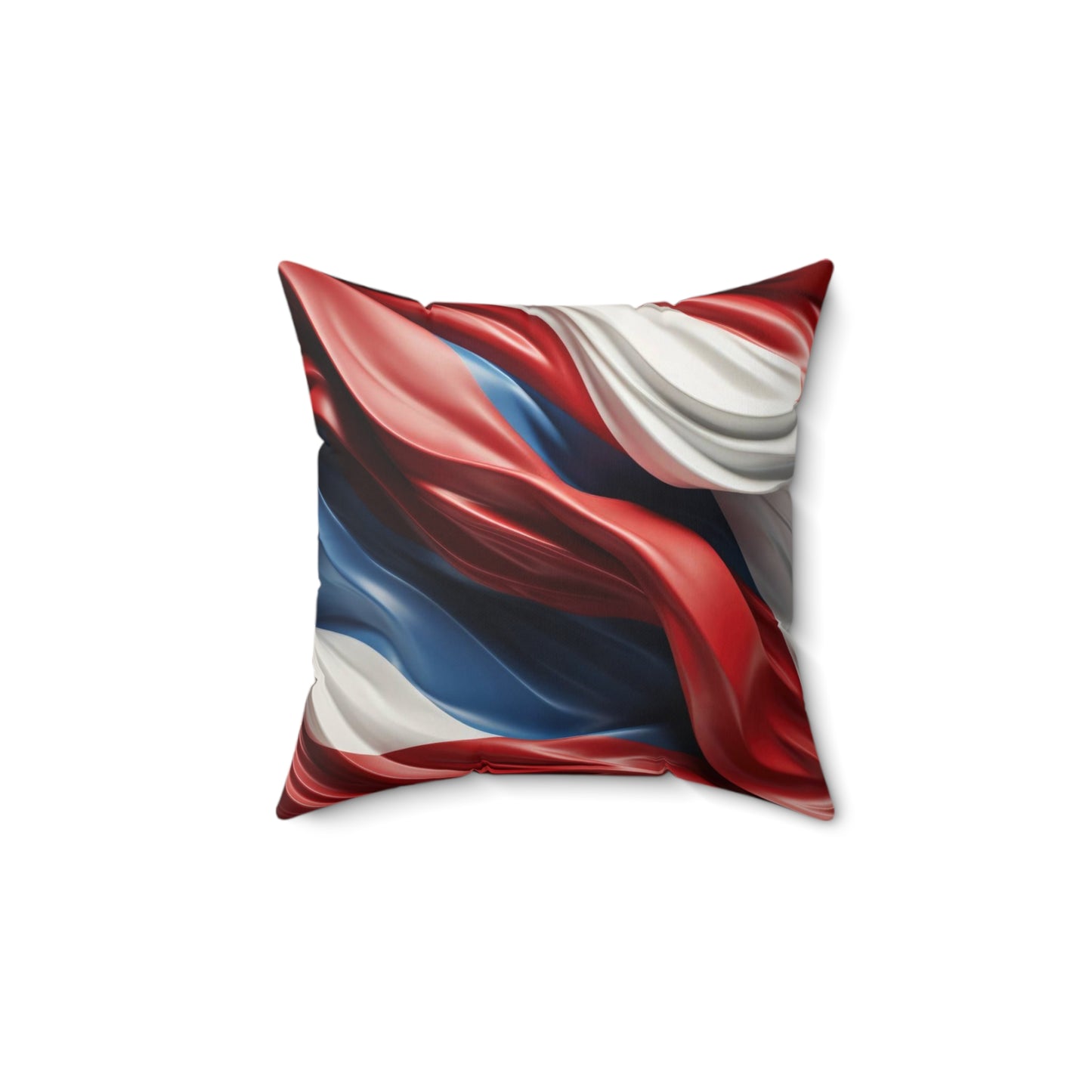 Red White & Blue Spun Polyester Square Pillow