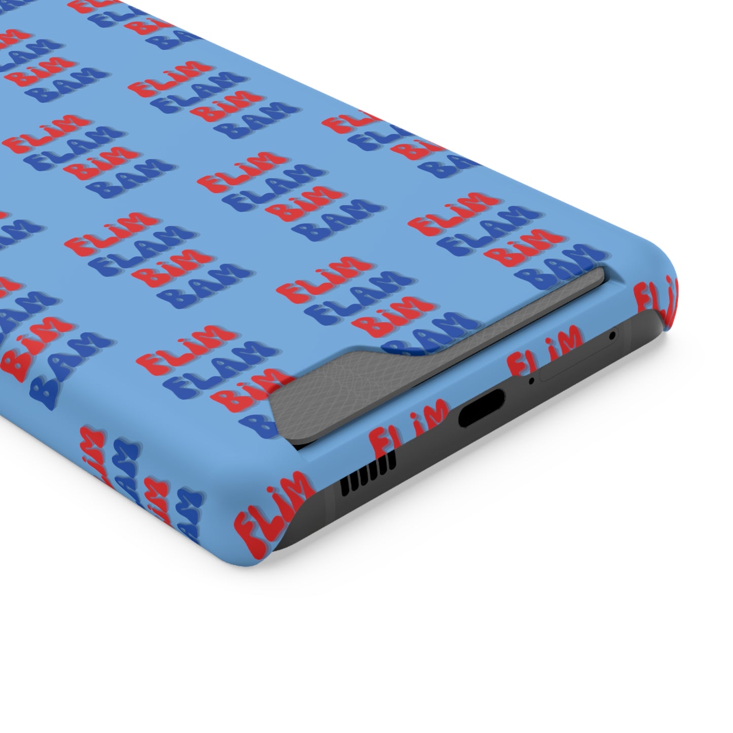iPhone and Samsung Flim Flam Bim Bam (BLUE) Phone Case With Card Holder