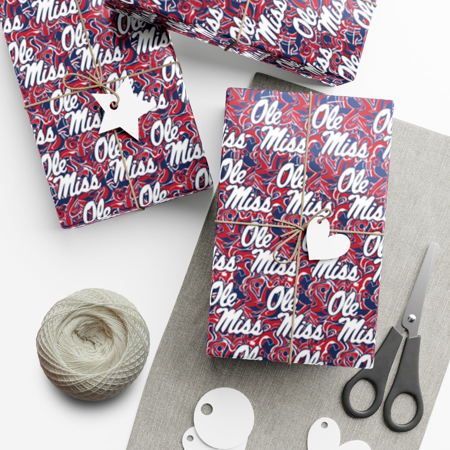 Ole Miss Abstract Gift Wrap Papers