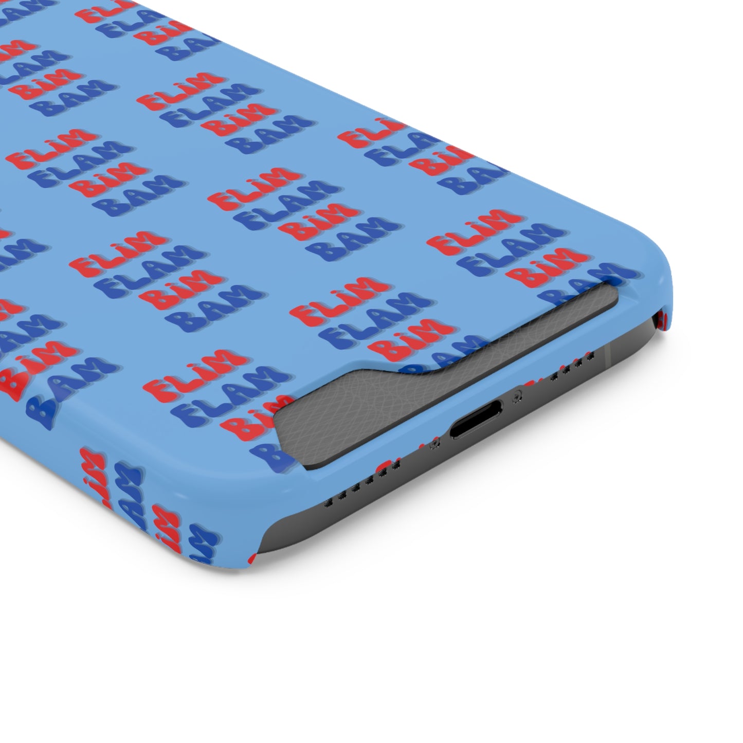 iPhone and Samsung Flim Flam Bim Bam (BLUE) Phone Case With Card Holder