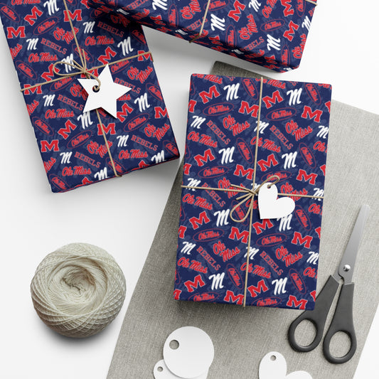 Ole Miss Gift Wrap Papers