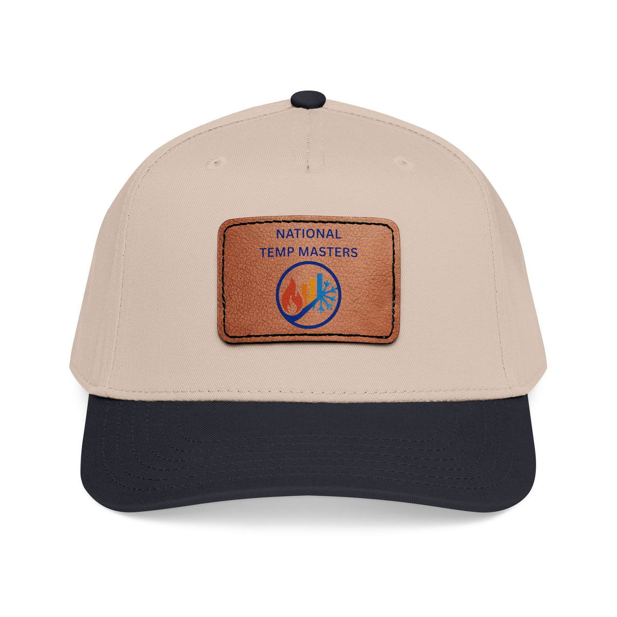 NTM Leather Patch Baseball Cap — "National Temp Masters" Retro Logo