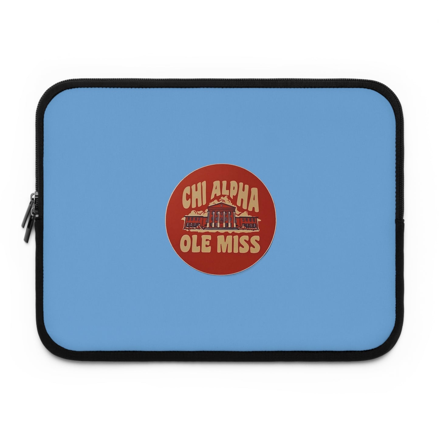 Ole Miss Chi Alpha (Round - Blue) Laptop Sleeve