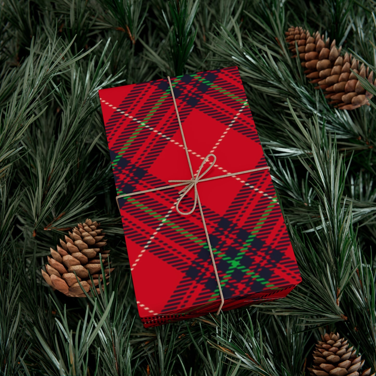 Red Plaid Gift Wrap Papers