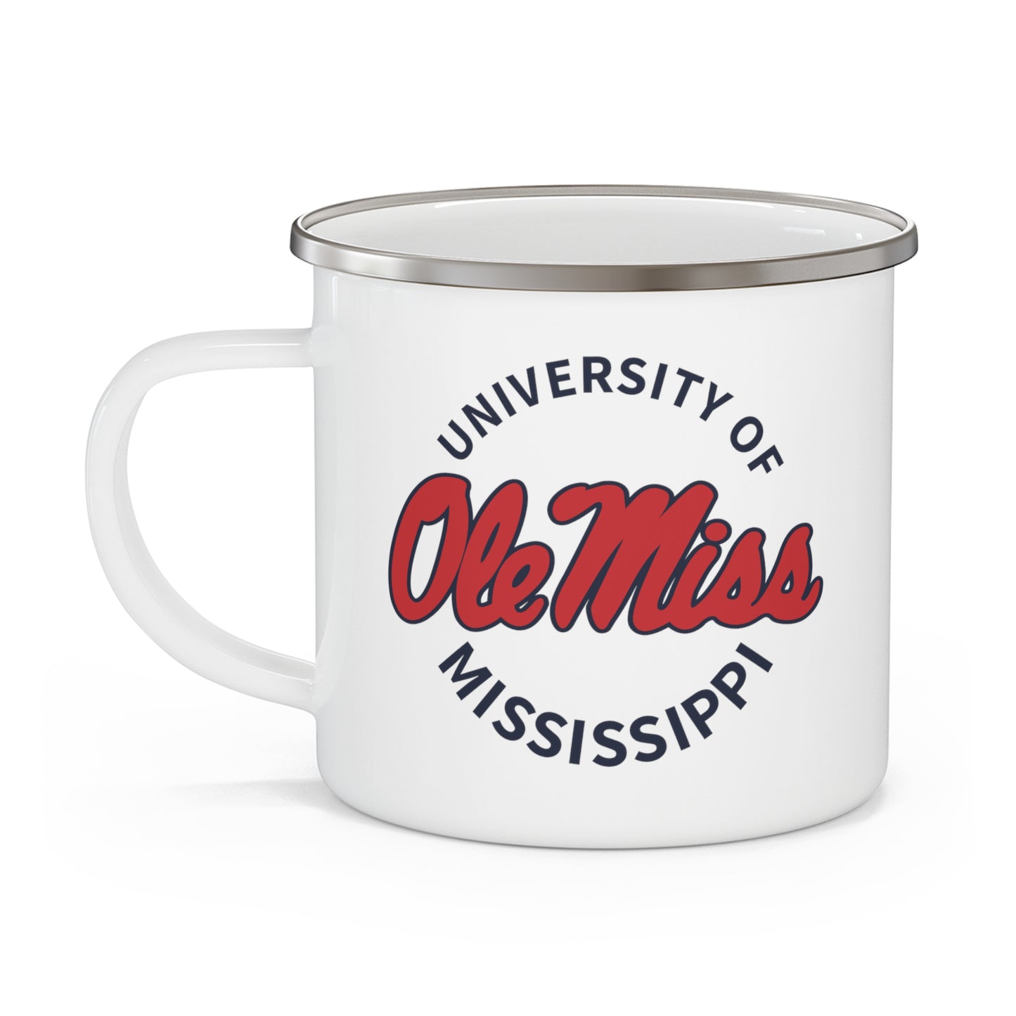 University of Mississippi Enamel Camping Mug