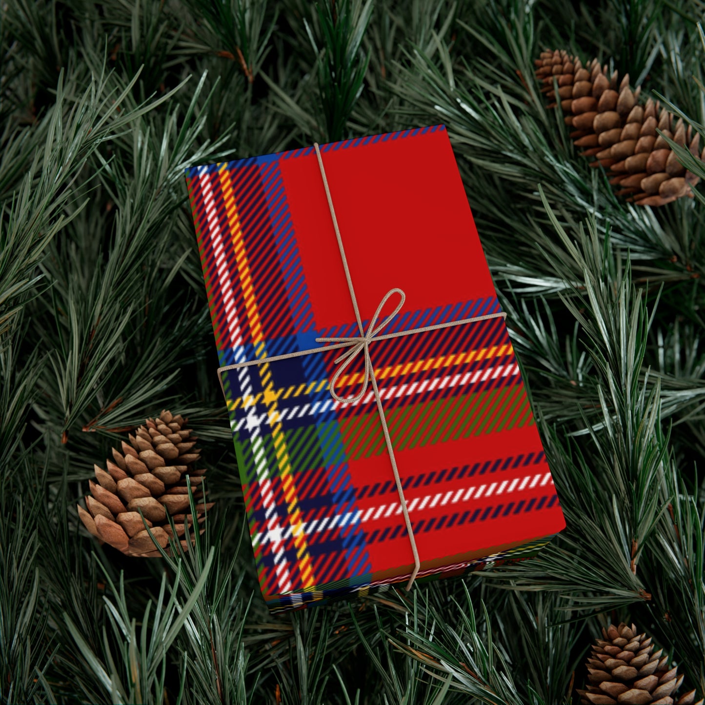 Red Plaid Gift Wrap Papers