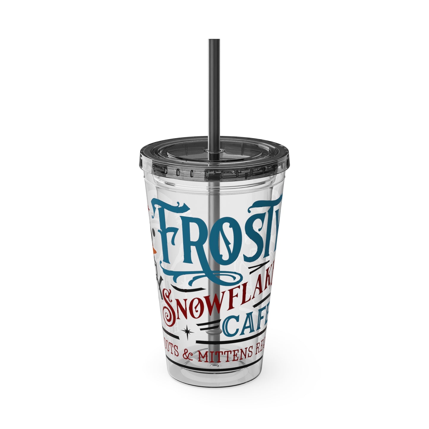 Frosty's Cafe Sunsplash Tumbler with Straw, 16oz