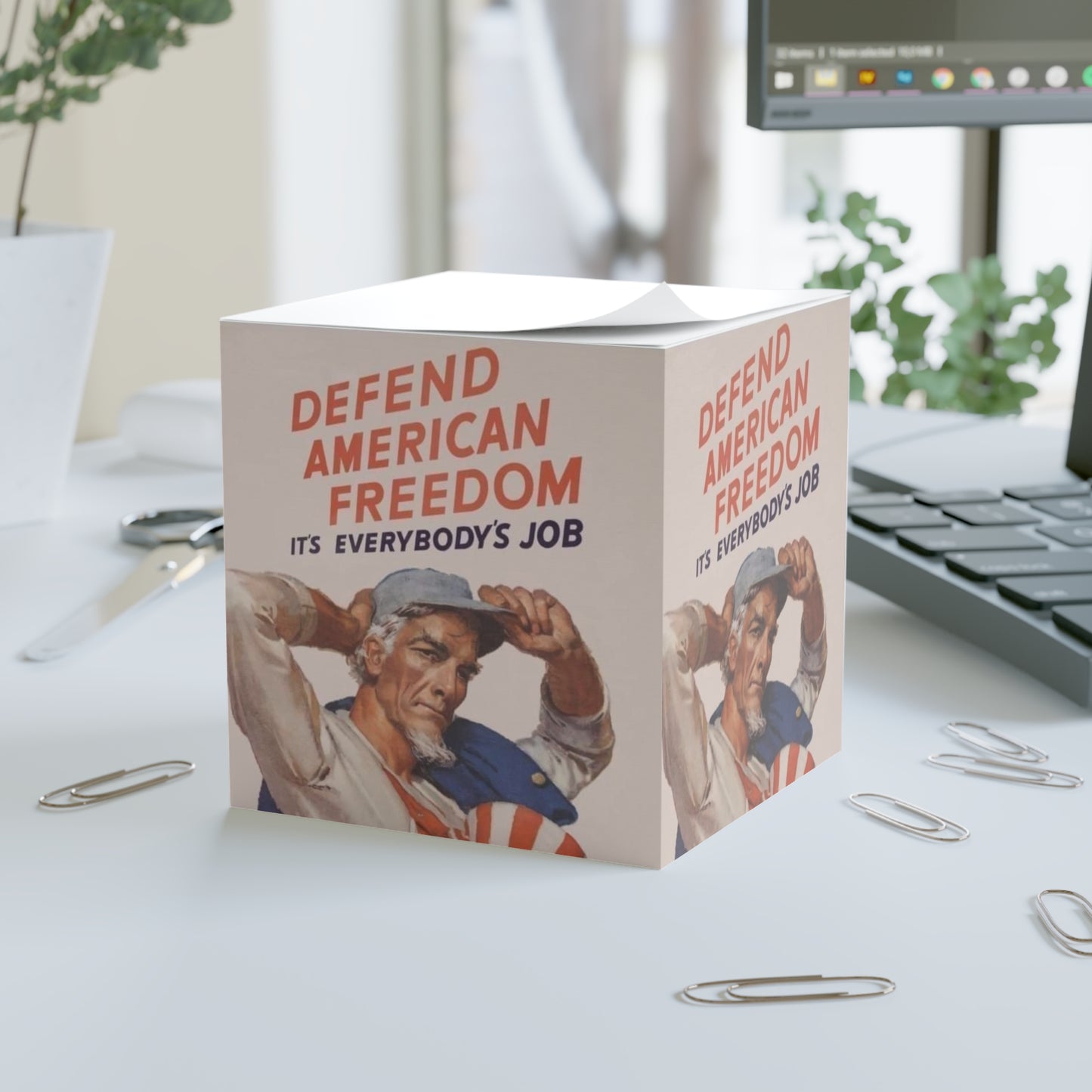 Defending American Freedom Note Cube