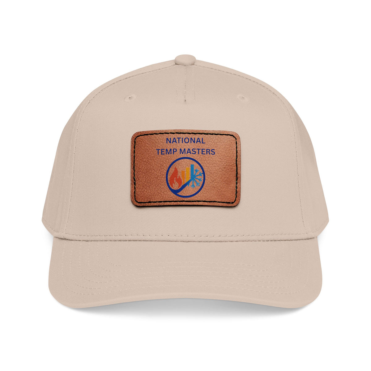 NTM Leather Patch Baseball Cap — "National Temp Masters" Retro Logo