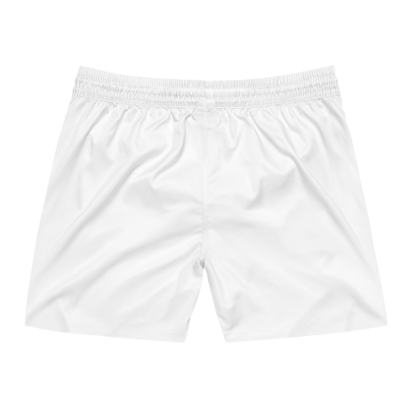 REBELS Men's Mid-Length Swim Shorts (AOP) White