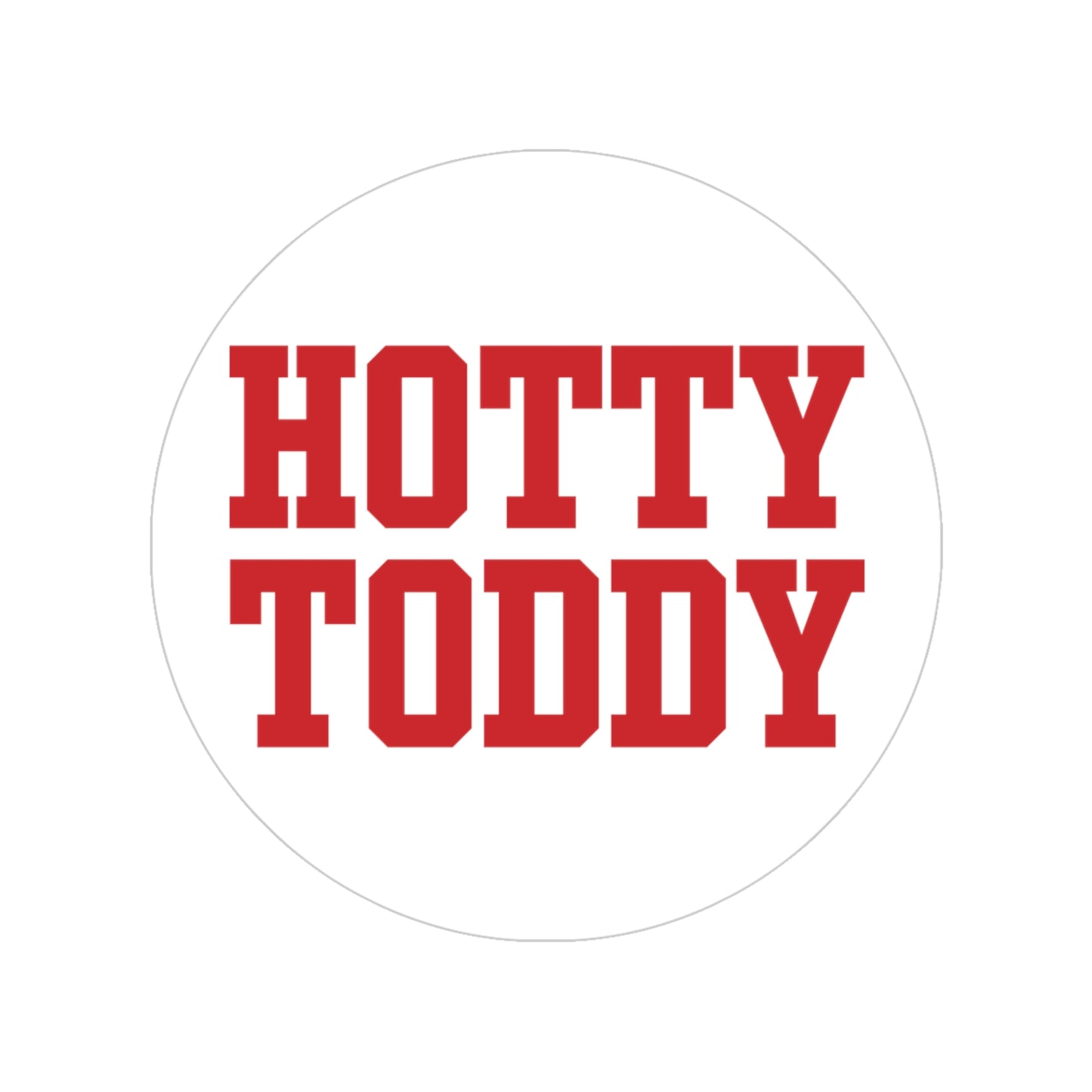 Hotty Toddy Transparent Outdoor Stickers, Round, 1pcs