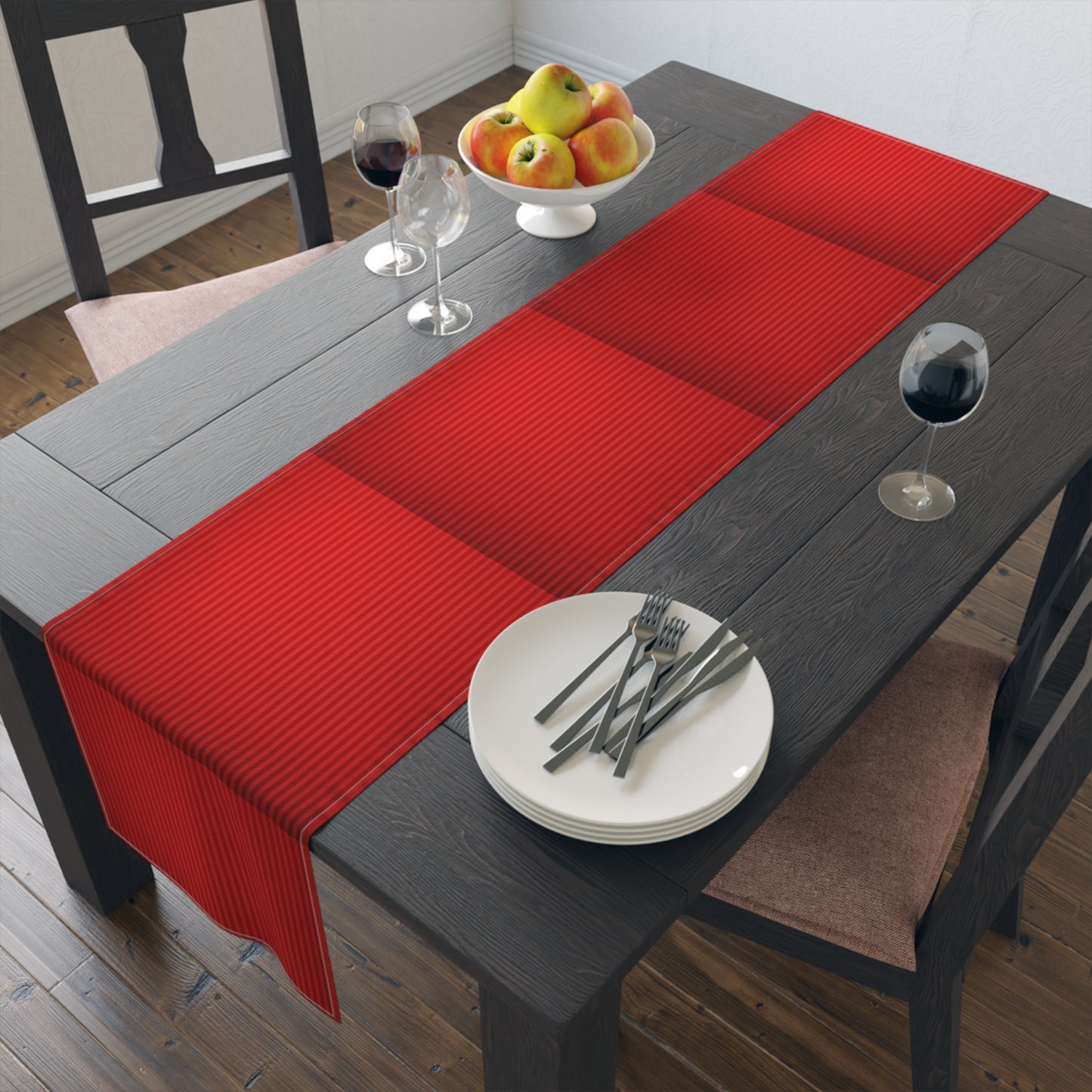Red Stripe Table Runner (Cotton, Poly)
