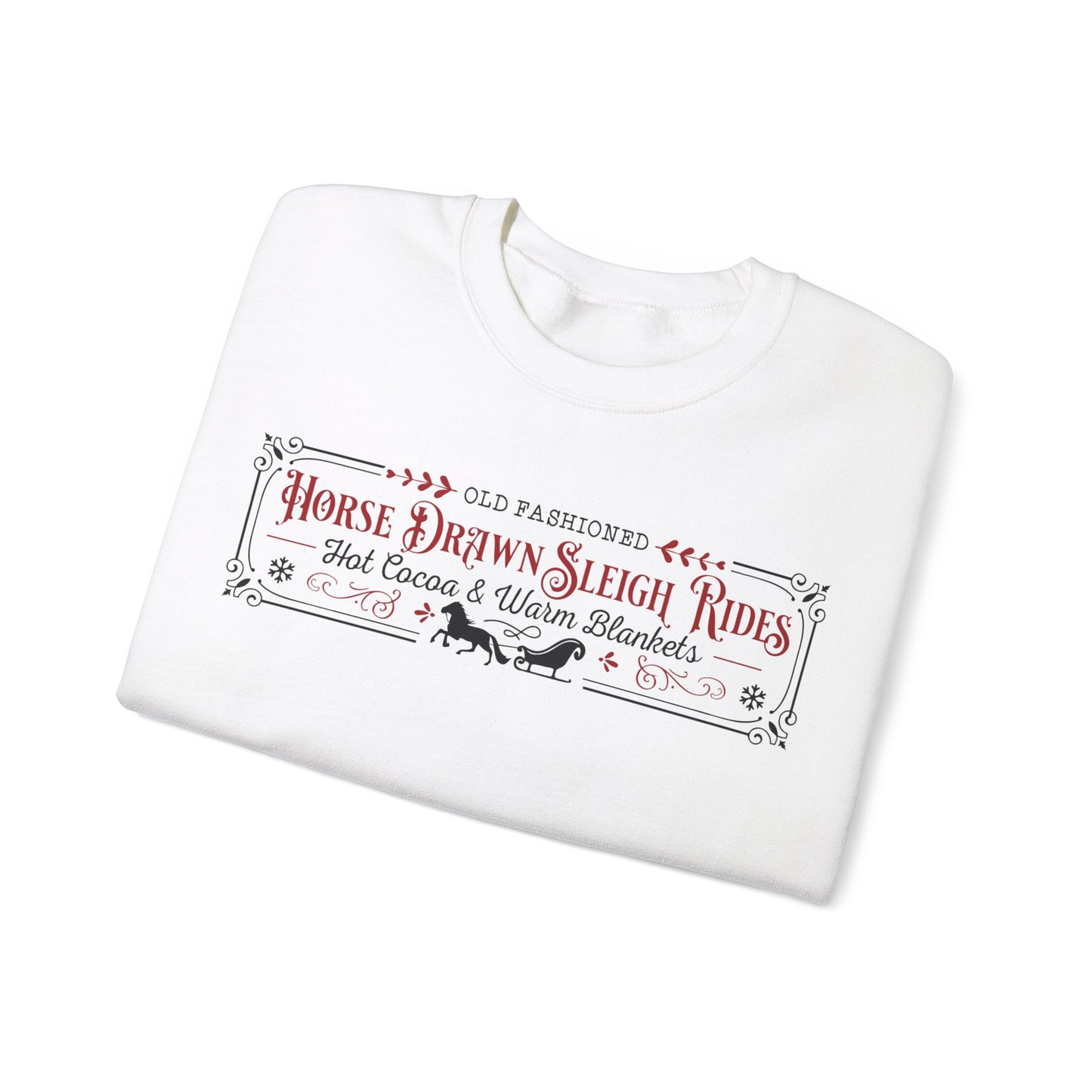 Horse Drawn Sleigh Rides Unisex Heavy Blend™ Crewneck Sweatshirt