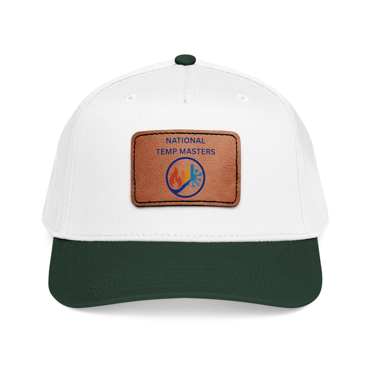 NTM Leather Patch Baseball Cap — "National Temp Masters" Retro Logo