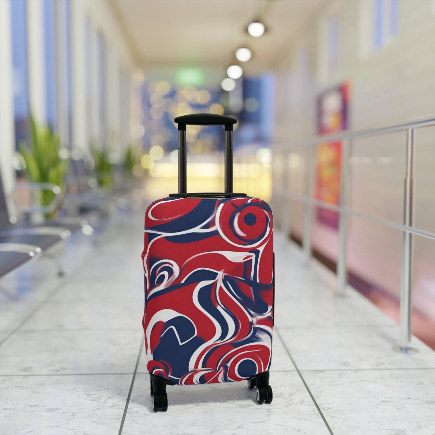 Red, White & Blue Abstract Suitcase/Luggage