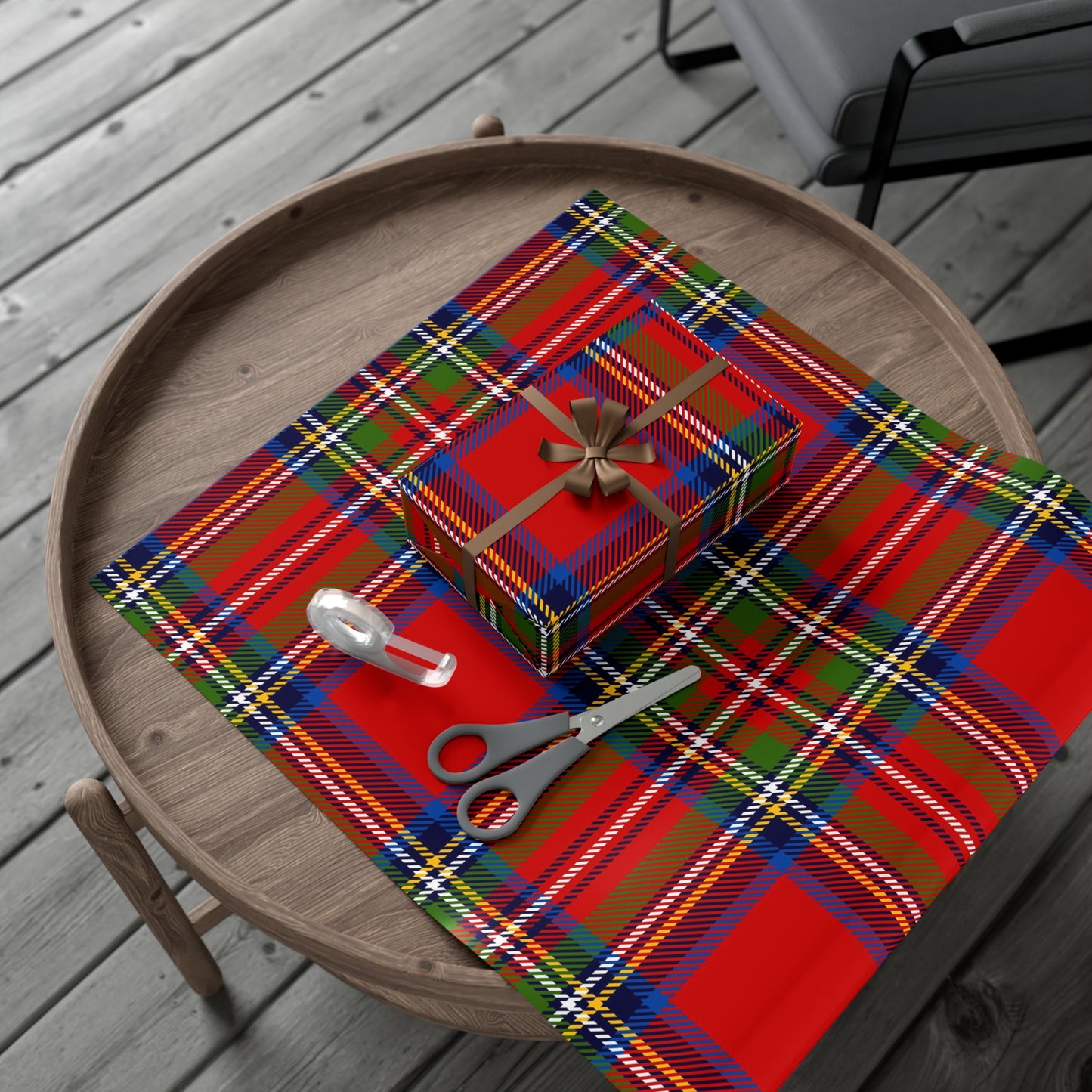 Red Plaid Gift Wrap Papers