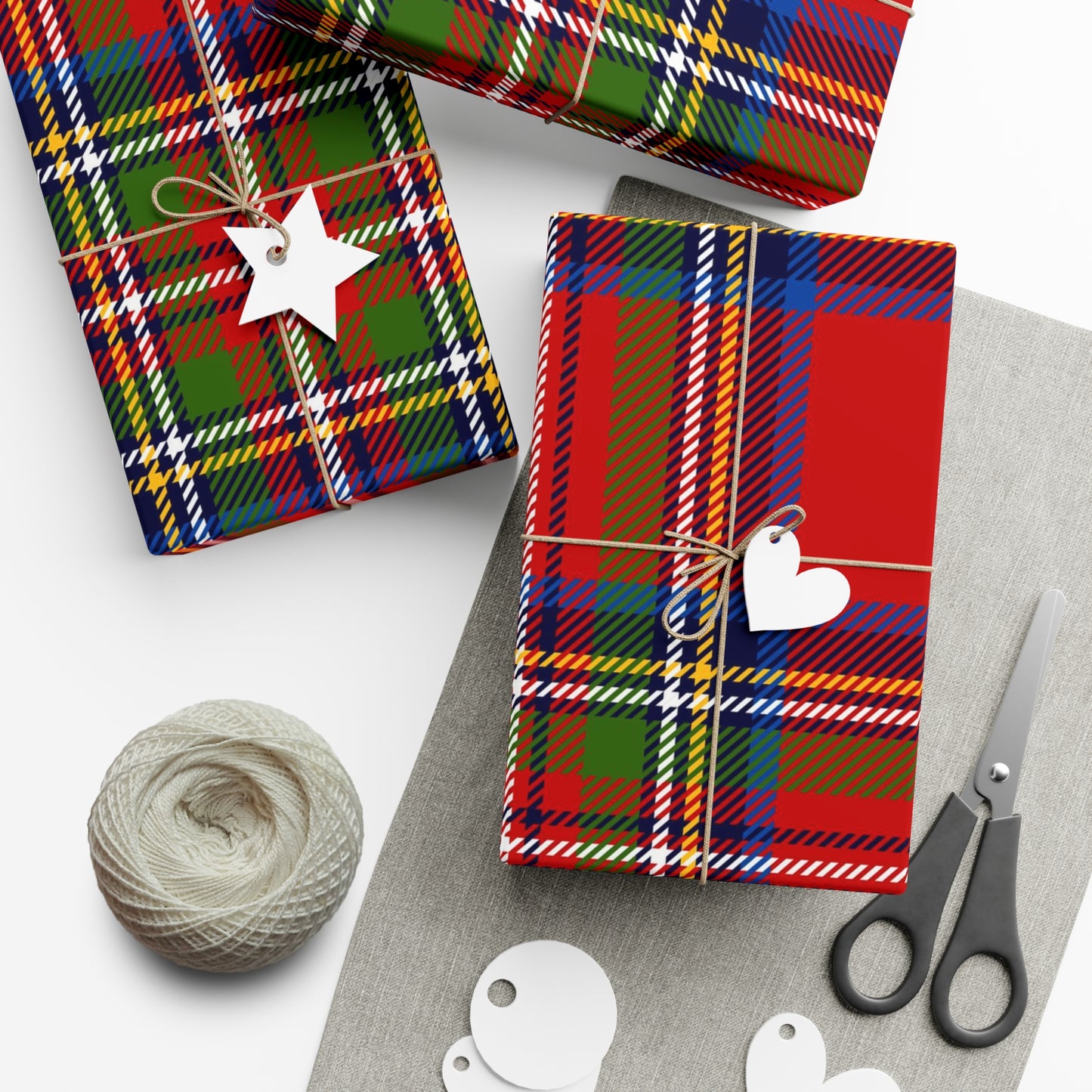 Red Plaid Gift Wrap Papers