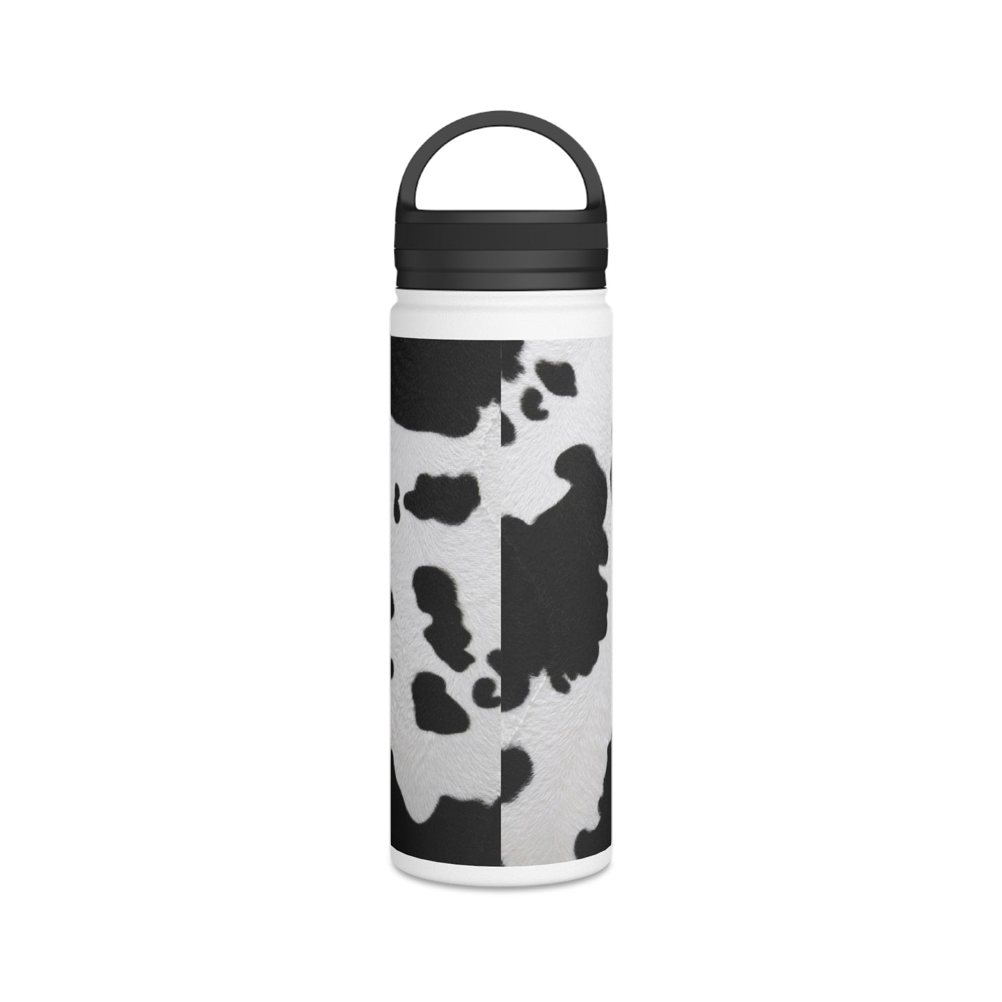 Cow print Stainless Steel Water Bottle, Handle Lid
