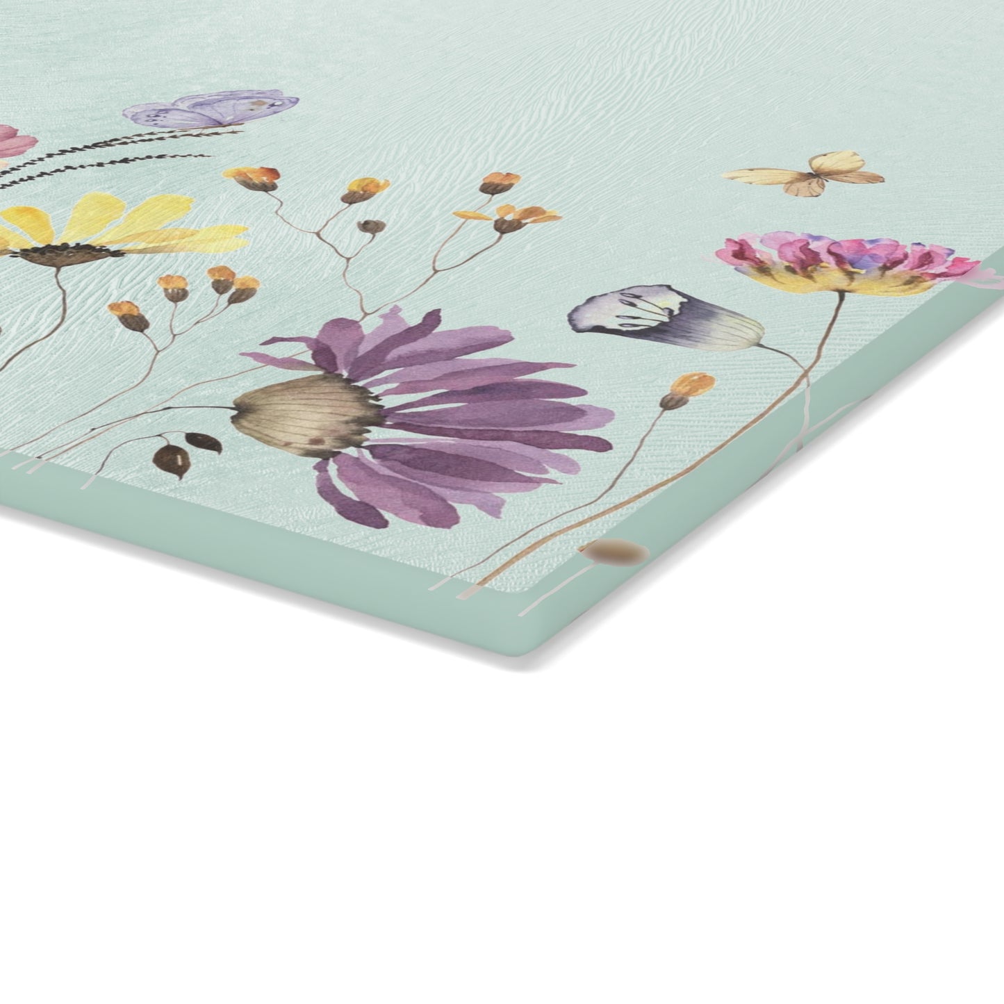 Wildflowers Glass Cutting Board