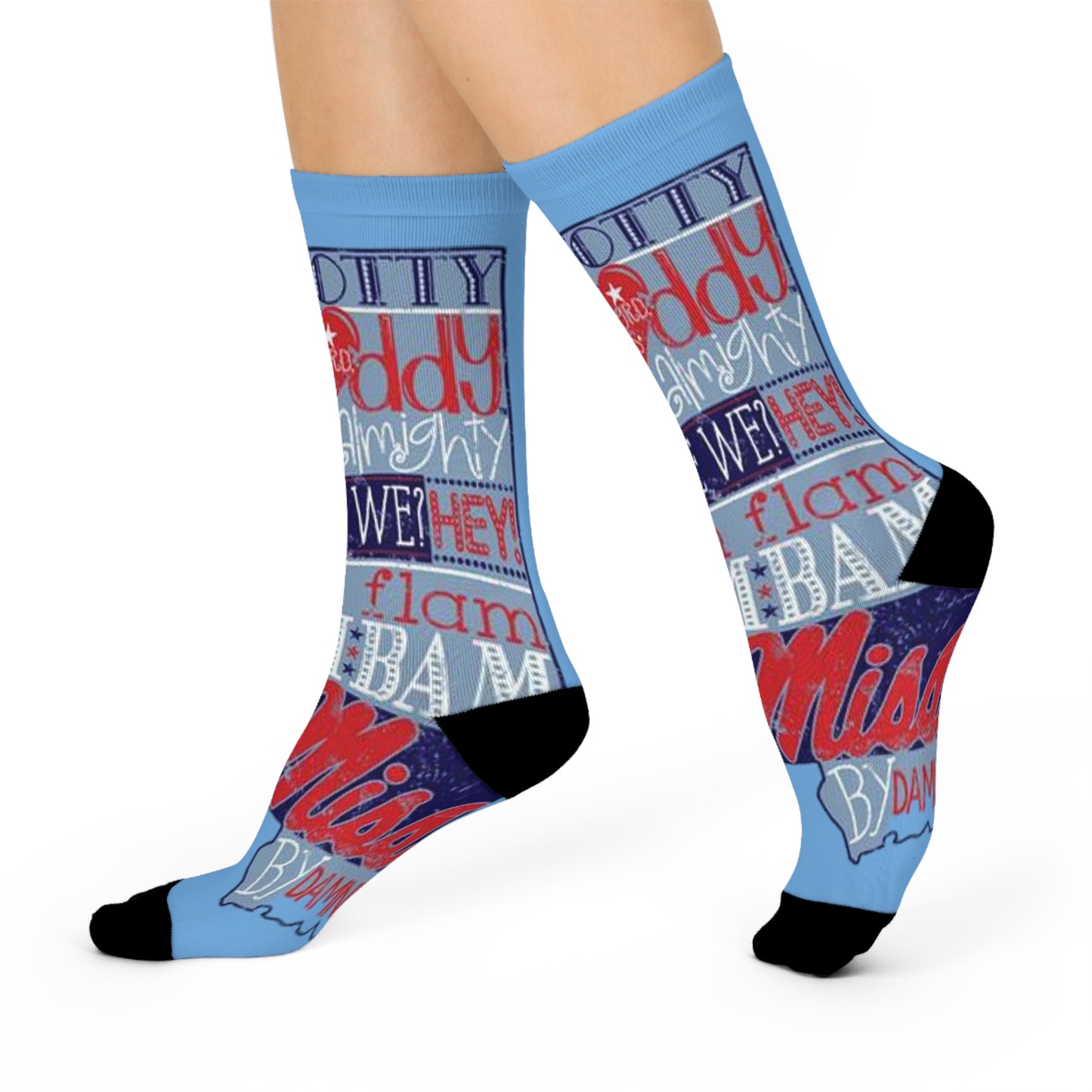 Ole Miss Flim Flam (Blue) Cushioned Crew Socks