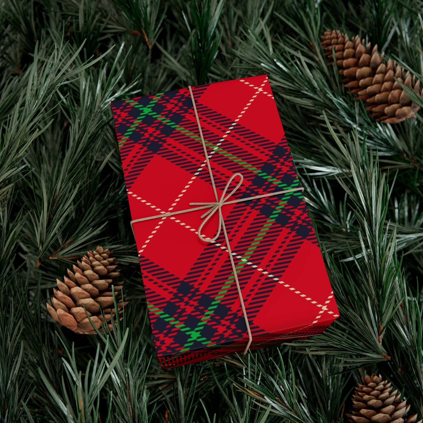 Red Plaid Gift Wrap Papers