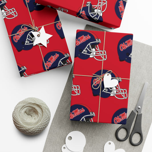 Ole Miss Football Gift Wrap Papers