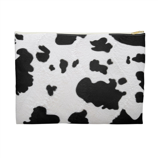 Cow Print Accessory Pouch