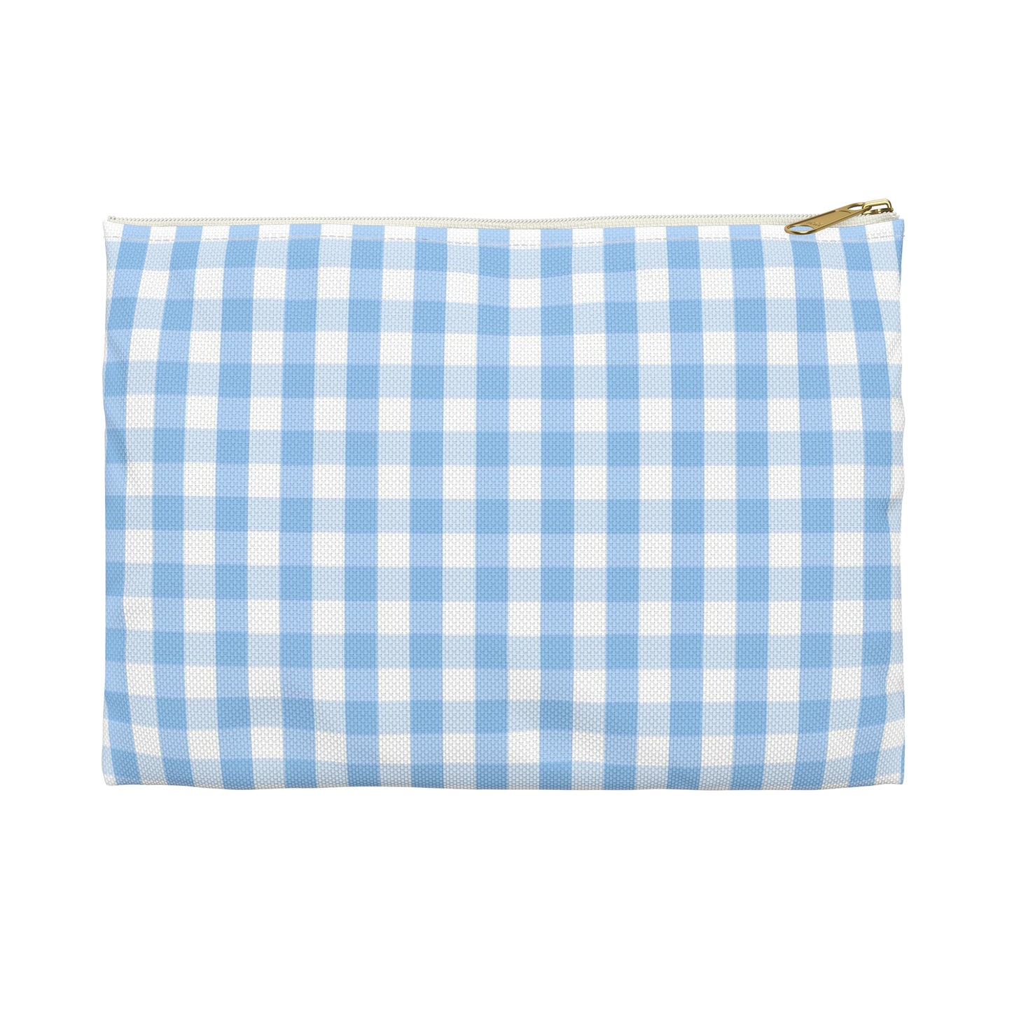 Blue Checked Accessory Pouch