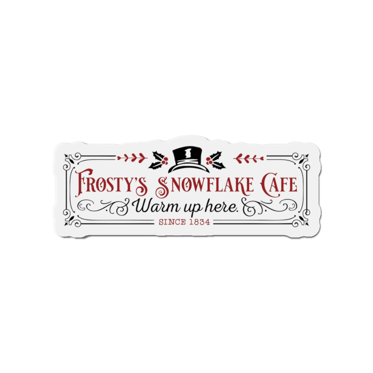 Frosty's Snowflake Cafe Die-Cut Magnets