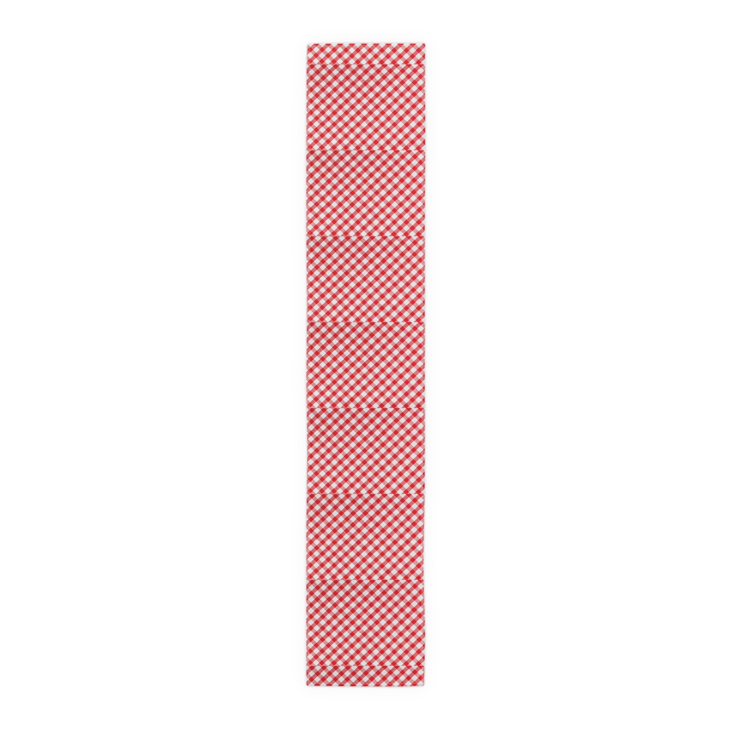 Red Check Table Runner (Cotton, Poly)