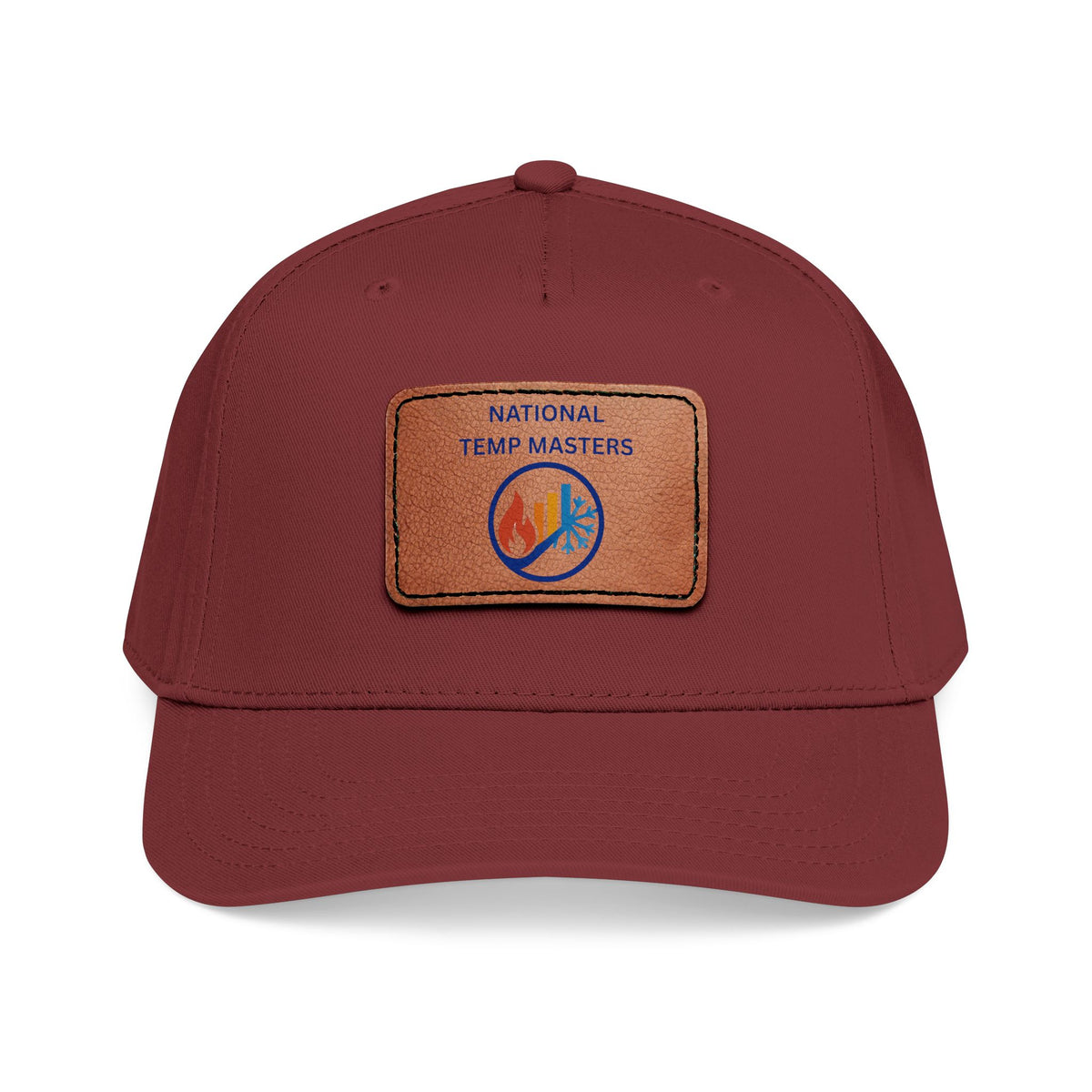 NTM Leather Patch Baseball Cap — "National Temp Masters" Retro Logo