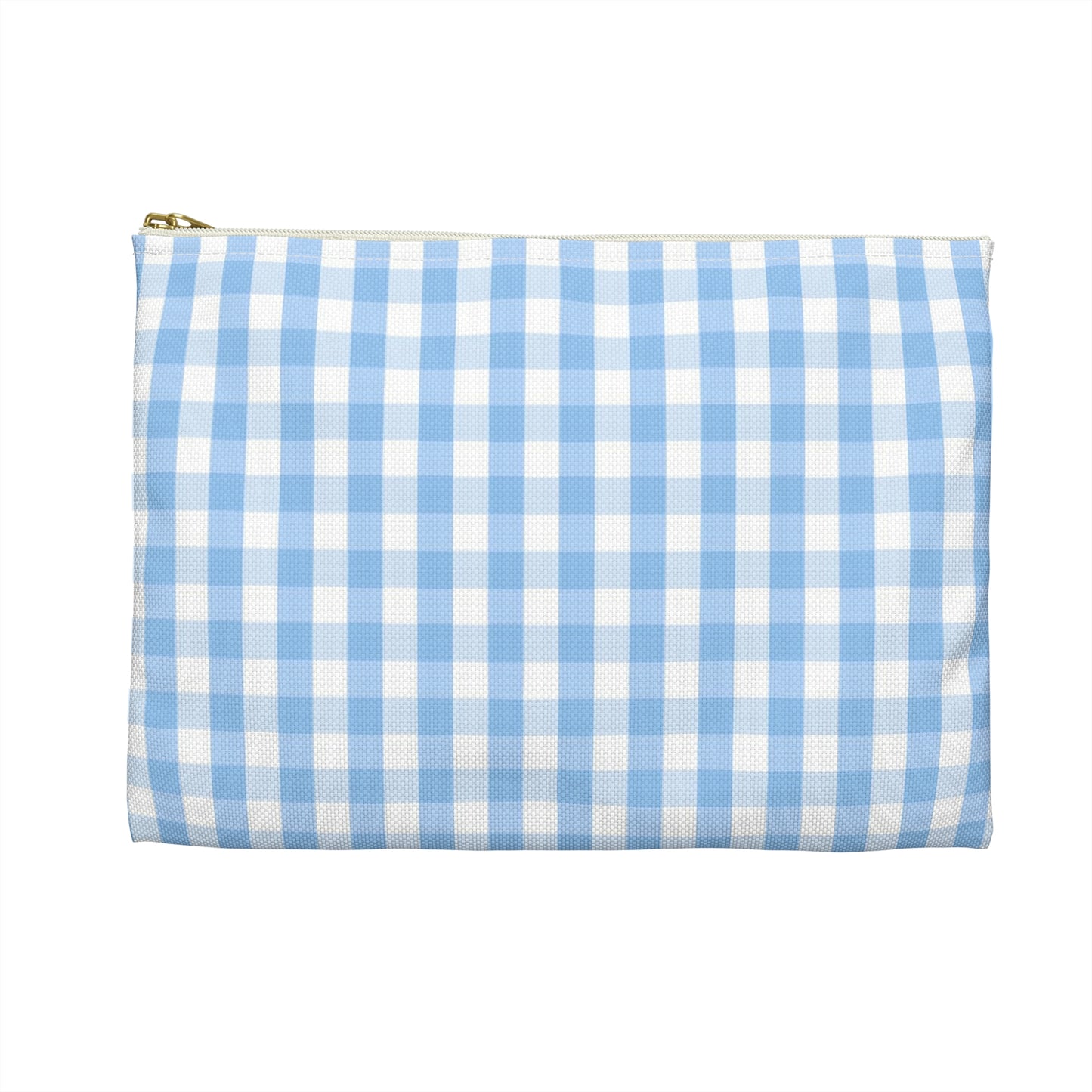 Blue Checked Accessory Pouch