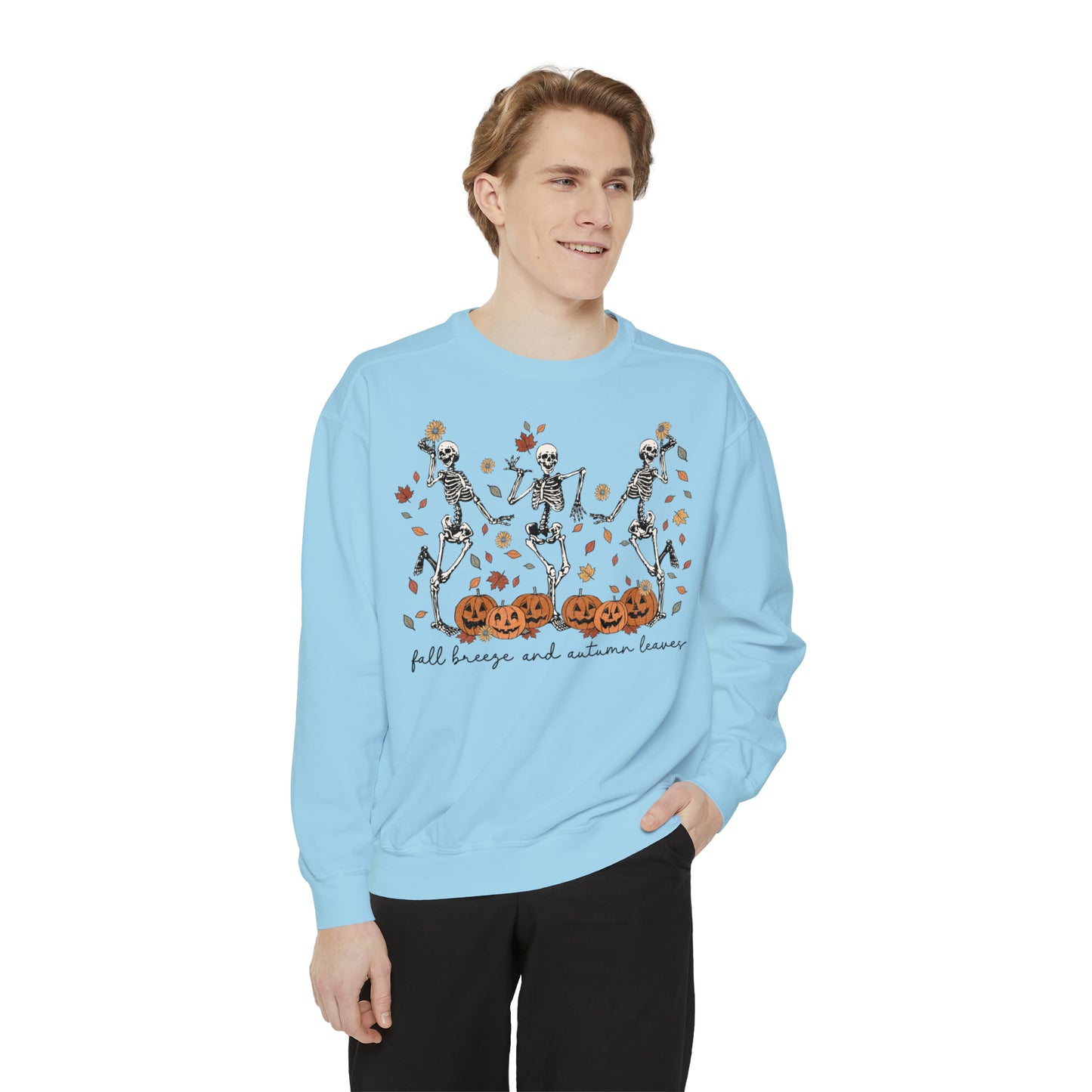 Dancing Skeleton Unisex Garment-Dyed Sweatshirt